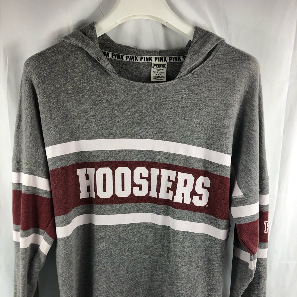 Pink Brand Hoodie Size SP Grey White And Maroon73 Cotton 27 Polyester